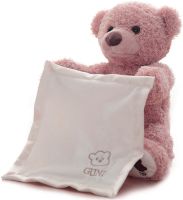 М'яка дитяча іграшка Peekaboo Bear Плюшевий ведмедик 33 см музичний інтерактивний грає в хованки говорить ведмідь від 6 місяців Пікабу Рожевий