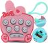 Игрушка антистресс Pop It Bunny №10 интерактивная электронная приставка поп ит для снятия стресса с музыкой и светом на батарейках от 3-х лет Розовая  