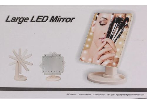 Косметичне сенсорне дзеркало для макіяжу Magic MakeUp Mirror обертається на 180 настільне дзеркало на підставці з підсвічуванням 22 LED USB Чорне