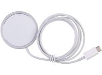 Бездротове зарядний пристрій Magsafe Magnetic універсальна магнітна зарядка магсейф для телефону і навушників IOS Android з виходом Type-C Біла