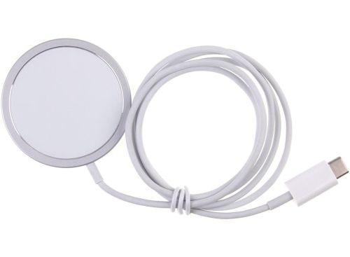 Бездротове зарядний пристрій Magsafe Magnetic універсальна магнітна зарядка магсейф для телефону і навушників IOS Android з виходом Type-C Біла