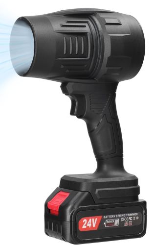 Аккумуляторная воздуходувка фен Blower ETP LD18-21V для уборки снега и листьев с 2 аккумуляторами, Беспроводная дуйка для удаления пыли Черная