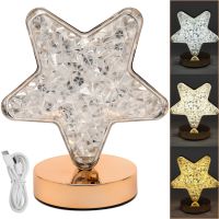 Настільна лампа-нічник Star Table Light PC-8207 сенсорний нічник зірка, світлодіодна лампа світильник із кристалами на акриловій підставці 3 режими