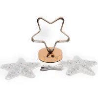 Настільна лампа-нічник Star Table Light PC-8207 сенсорний нічник зірка, світлодіодна лампа світильник із кристалами на акриловій підставці 3 режими