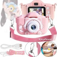 Детский цифровой фотоаппарат Smart kids Kitty XO XJ01 с селфи камерой и видео съемкой 600mAh, Камера Котик 2" с встроенными играми для детей Розовый