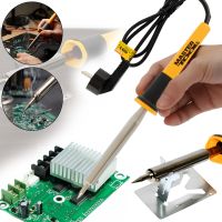 Контактний електричний паяльник Mastertool 44-0009 80W електропаяльник на підставці для з'єднання та паяння деталей і проводів від мережі 220V WL-9