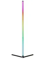 Підлоговий кутовий RGB торшер світильник Nook Lamp 120 см з пультом управління, кутова світлодіодна LED лампа підсвічування з різними режимами Чорний