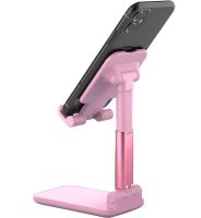 Настільна підставка тримач з дзеркалом Folding desktop phone stand PD-C06 для телефону планшета, складаний трансформер для смартфона AND196 Рожевий