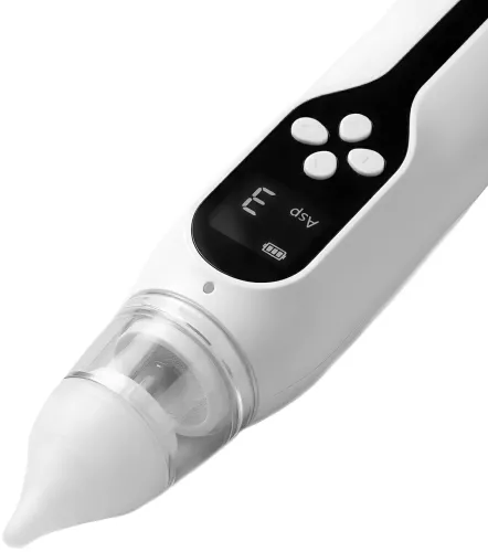 Дитячий акумуляторний назальний аспіратор Baby Nasal Aspirator NS-D1004 — електричний аспіратор для носа з насадками та вбудованою музикою через USB