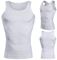Стягуюча майка для чоловіків Slim'n Lift men коригуюча чоловіча білизна White, чоловіча коригуюча майка Слім енд ліфт фо Мен Біла