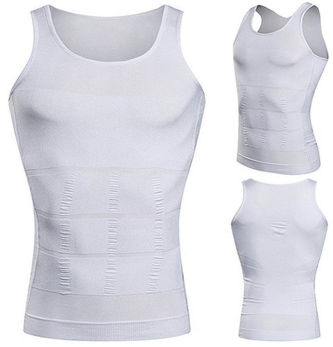 Стягуюча майка для чоловіків Slim'n Lift men коригуюча чоловіча білизна White, чоловіча коригуюча майка Слім енд ліфт фо Мен Біла