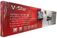 Настінний кронштейн V-STAR V86T 42 " -86 " похиле кріплення для телевізора на стіну, підвісний тримач для ТВ 42-86 дюймів до 100 кг Чорний