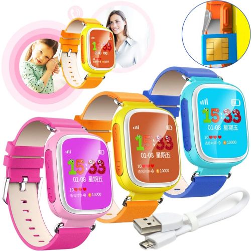 Умные детские смарт часы Smart Baby Watch Excelvan Q60 с функцией GPS трекера, наручные смарт-часы с SIM-картой 400 мАч IOS Android