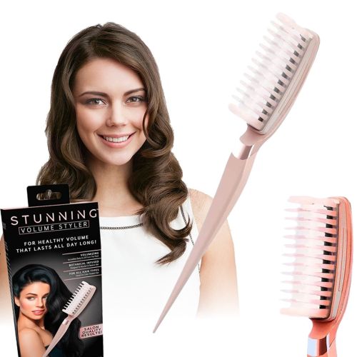 Пластикова гребінець для додання об'єму волоссю Stunning Volume Styler - 035oz жіноча щітка для волосся, гребінець-щітка для укладання волосся рожева