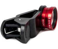 Лінза з прищіпкою для зйомки Fish Eye Lens Y-12 3 в 1 набір об'єктивів для фото і відео на телефон, панорамний риб'яче око макрозйомка Y12 Червоний