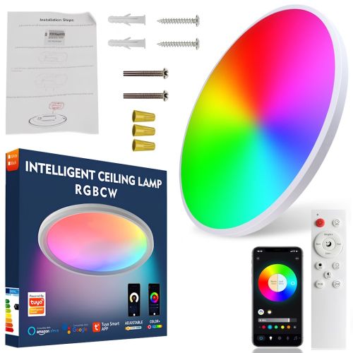 Розумний стельовий RGB світильник Intelligent Ceiling Lamp GS-9103 30 см 24W світлодіодна люстра з пультом і підтримкою розумного будинку Wi Fi Bluetooth