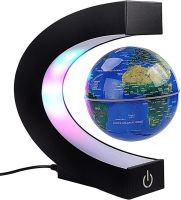 Ночник левитирующий глобус Magnetic Levitation Globe магнитный летающий ночник Карта мира, светодиодная LED лампа с RGB подсветкой от сети 220В