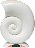 Настільна смарт лампа Равлик нічник Conch Music Lamp L-39 бездротова акумуляторна світлова колонка з RGB підсвічуванням будильником і годинником Bluetooth