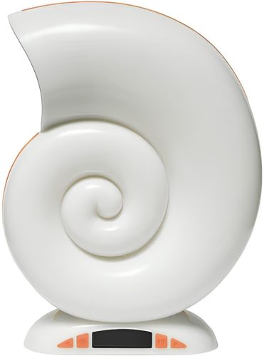 Настільна смарт лампа Равлик нічник Conch Music Lamp L-39 бездротова акумуляторна світлова колонка з RGB підсвічуванням будильником і годинником Bluetooth