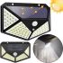 Вуличний потрійний ліхтар Solar Interaction Wall Lamp CL - 100 на сонячній батареї з датчиком руху, Настінний акумуляторний світильник 100 LED