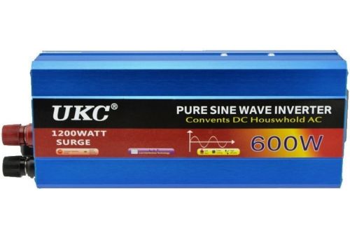 Преобразователь с чистой синусоидой UKC AC/DC 12v-220V 600W автомобильный инвертор напряжения тока 12В 220В 600 Вт аккумулятор от прикуривателя