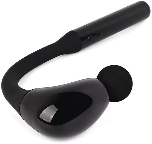 Ручной перкуссионный массажер Massage Hammer MP-930 4 насадки, беспроводной изогнутый массажный пистолет для всего тела на аккумуляторе JA-G4