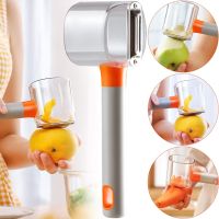 Кухонная овощечистка для удаления кожицы Store Fruit Peeler ручная вертикальная машинка для чистки кожуры овощей и фруктов с контейнером для очисток
