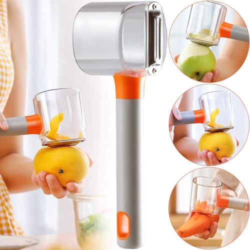 Кухонная овощечистка для удаления кожицы Store Fruit Peeler ручная вертикальная машинка для чистки кожуры овощей и фруктов с контейнером для очисток