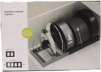Розширюваний тримач для зберігання кришок Dish Rack кухонний висувний органайзер для посуду, розсувна сушарка підставка для каструль на кухню